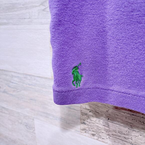 POLO Ralph Lauren Scoop Neck Fitted Tee Purple Cotton Jersey Casual Womens Small - Picture 3 of 7